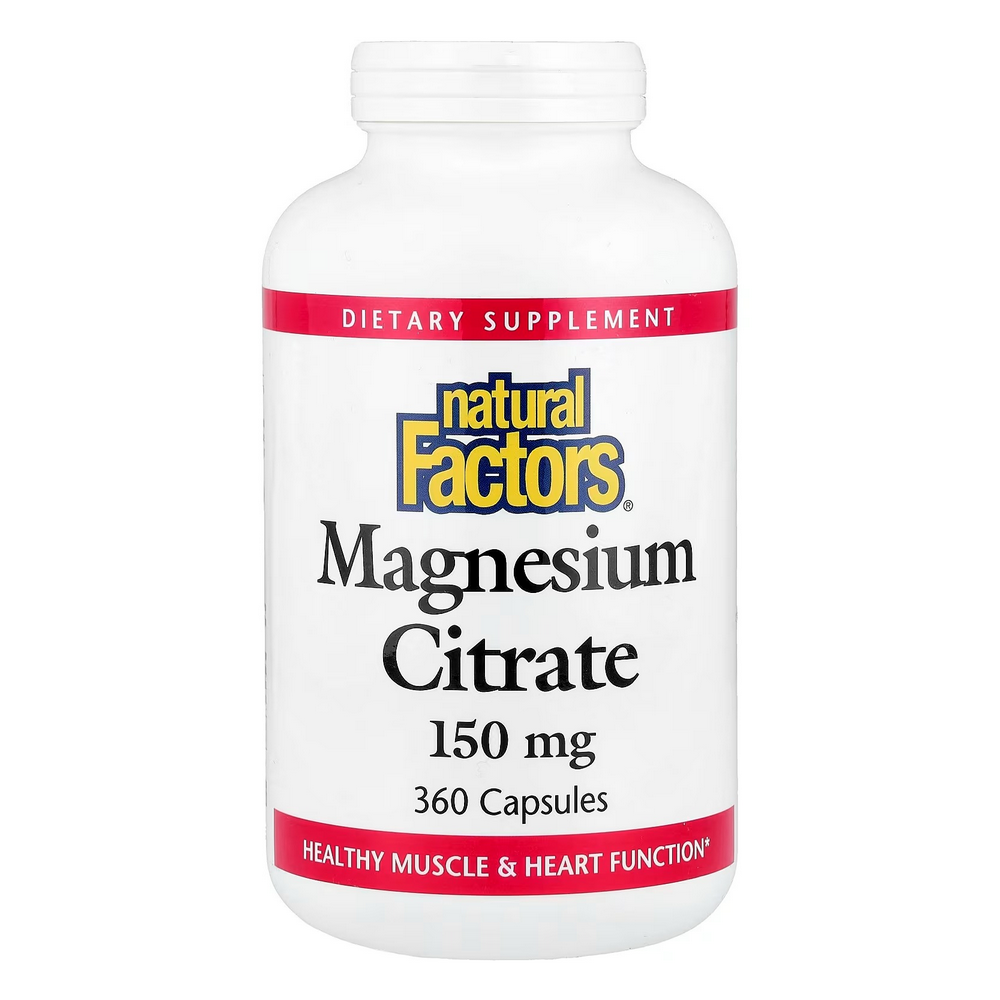 내추럴팩터스 <b>마그네슘 시트레이트 150mg</b> 360캡슐