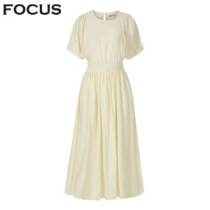 [포커스] 숄더 핀턱 심플 밴딩 원피스_VF5M1OP3831