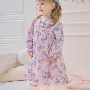 [몰리멜리프렌즈] 블링빅리본여아파자마원피스