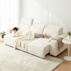 헤닝 플렉스 리클라이너 모션 소파 슬라이드 4인용 패브릭 무빙소파