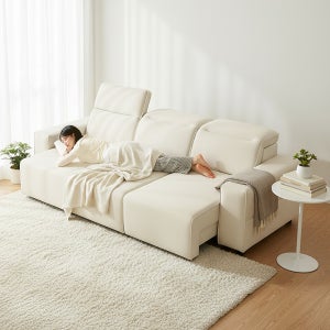 헤닝 플렉스 리클라이너 모션 소파 슬라이드 4인용 패브릭 무빙소파