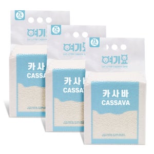 카사바 고양이 모래 먼지없는 천연모래 7L, 3개 외 1종