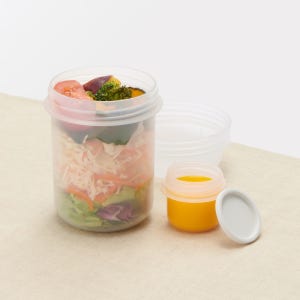 무인양품 토핑컵 포함 런치캡슐 350ml 화이트 샐러드통 도시락통