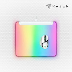 레이저코리아 파이어플라이 V2 프로 화이트 RGB 게이밍 마우스패드 Razer Firefly V2 Pro white