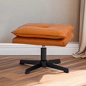 [무료배송] 레오스툴 1인 회전체어 인테리어 안락의자 오토만 카페 풋스툴 브라운