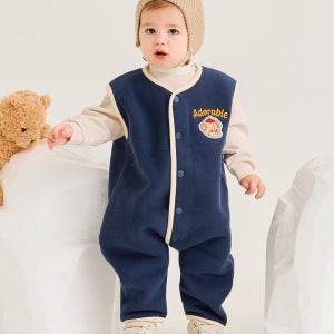 [밀크베이비] 사랑스러운베어 조끼형유아점프수트