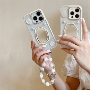 진주 미러케이스 스트랩 감성 아이폰 케이스