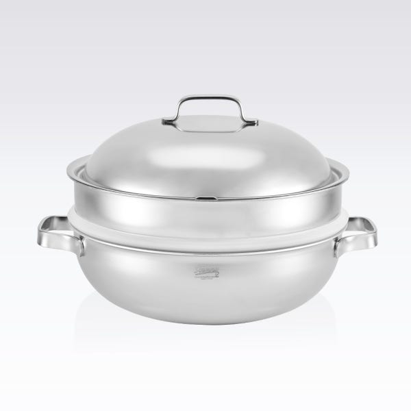 스테니 무연마제 통5중 스테인리스 파티웍 인덕션 찜냄비 찜솥 28cm
