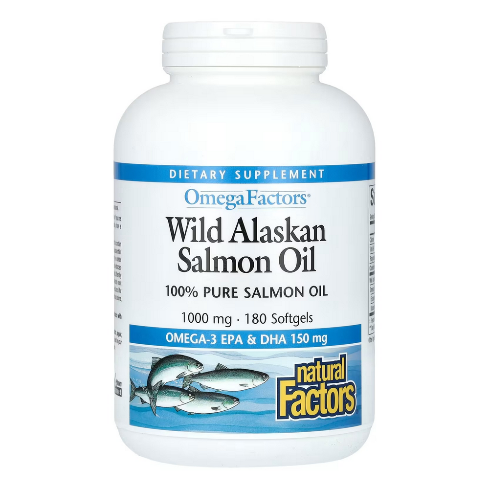 내추럴팩터스 오메가팩터스 와일드 알래스칸 <b>살몬 오일</b> 연어오일 1000mg 180소프트젤
