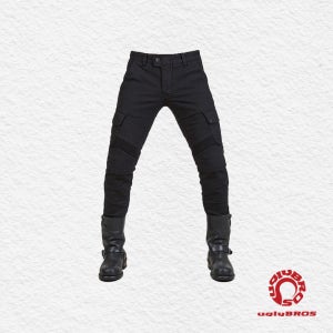 어글리브로스 라이딩진 바지 MOTORPOOL-K 모토풀 케블러진 슬림핏 - 블랙