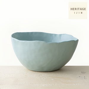 국산도자기 헤리티지 너울 민트 원면기 / 냉면기 우동기 라면그릇 이천도자기