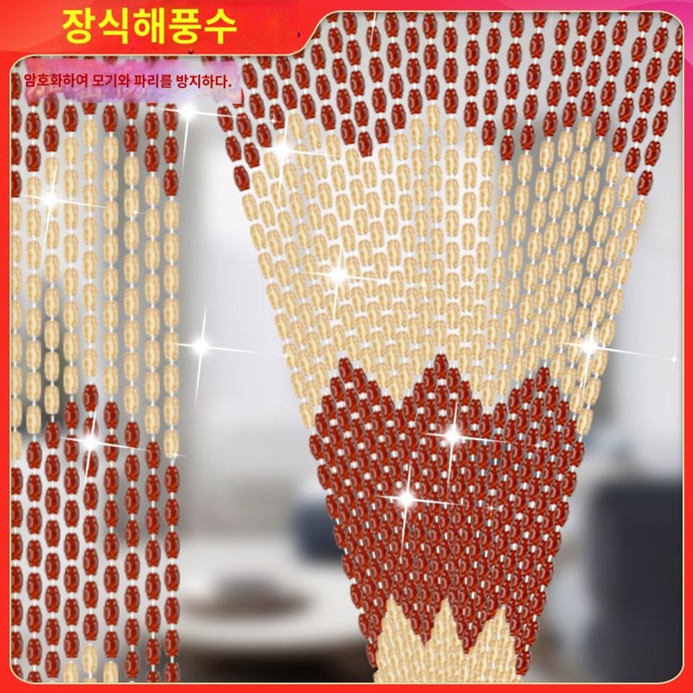 구슬 문발 현관 비즈발 구슬커튼 실커튼 비드 80CMX0 8M 가림막 투명 소품 가정용
