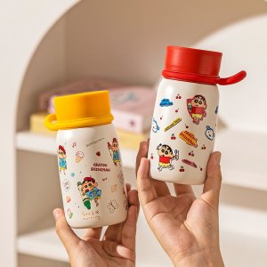 짱구 320ml 경량 보온 보냉 텀블러 보온병 손잡이