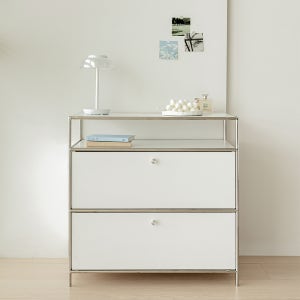 레이어 미드센츄리 모듈 수납장 서랍형 800 2단 수납 0.5단 선반형