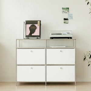 레이어 미드센츄리 모듈 수납장 서랍형 1200 2단 수납 0.5단 선반형