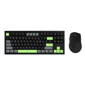 지클릭커 오피스프로 WMK50 사일런스 M 무소음 무선 블루투스 87 키보드 마우스 세트 PokerGreen