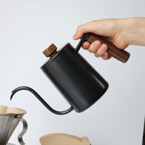 빈워크 드립포트 우드 프로 핸드드립 주전자 포트 칼리타 하리오 호환 커피 350ml, 블랙