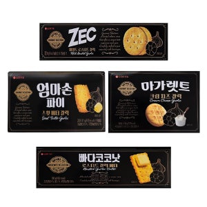 롯데 고메갈릭 제크100g+빠다코코낫100g+마가렛트176g+엄마손파이127g