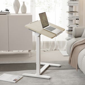 이동형 사이드테이블 유압식 거실 침대 책상 소파 간이테이블 각도 높이조절 CS-3 내츄럴