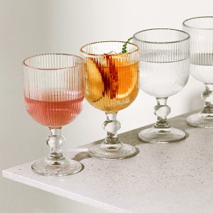 [N배송] 도로시 플리츠 고블렛잔 홈파티 집들이선물 고급와인잔 375ml 2P