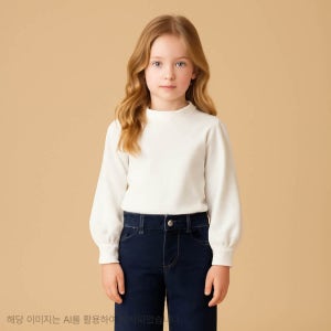 밀리밤 퍼프 소매 반목 폴라티 MLLA25T50