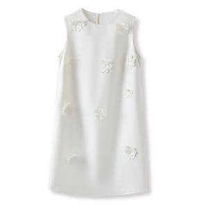 LF 여름 루즈핏 슬리브리스 원피스 니트 겨울 화이트