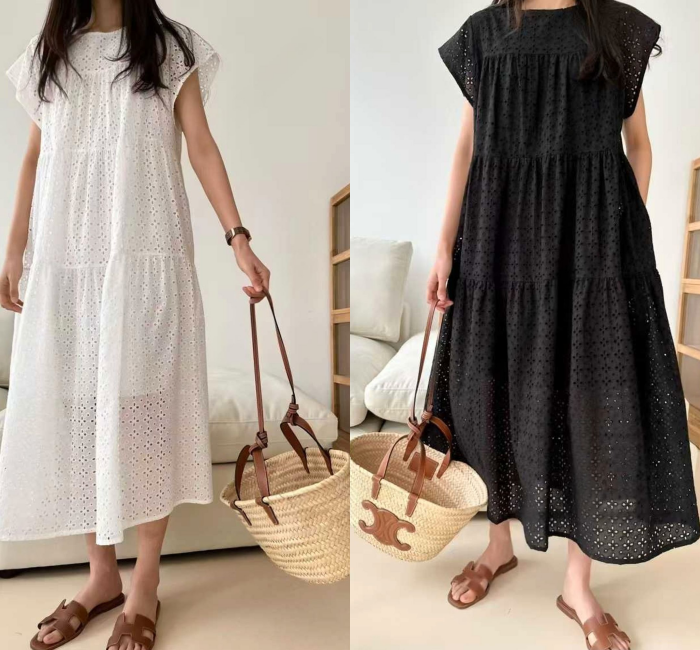 로희 캉캉 펀칭 원피스