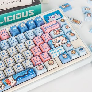 데님토끼 키캡 147키 체리 프로파일 PBT 고급 기계식 키보드 독거미 한무무