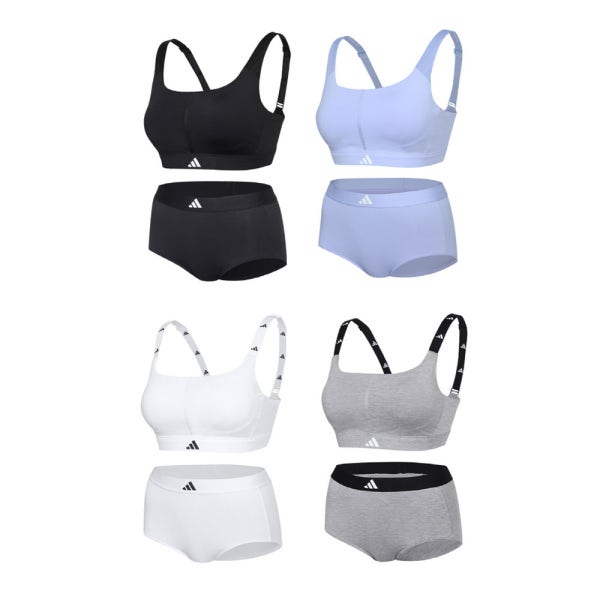 아디다스 여성 하이브리드 무브 브라팬티 4SET
