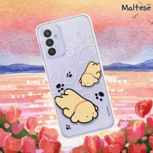 갤럭시퀀텀2 (A826) 몰티즈 케이스 투명 젤리 몰캉티즈 추욱리트리버