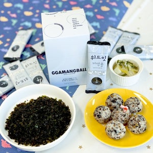 위드잇 유기농 까망볼 12개입 X 4박스, 이유식 반찬 아기 김자반