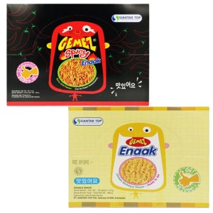 게메즈 에낙 누들 스낵 치킨맛 30개입 + 매운맛 30개입 총 2박스 라면과자