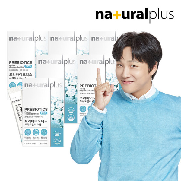 <b>변비</b>탈출 장건강 유산균 <b>내츄럴플러스</b> 프리바이오틱스 프락토올리고당 FOS 30포6박스 아연