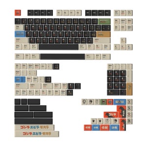 KEYTOK 고질라 클래식 디자인 로우 프로파일 PBT 염료승화 키캡