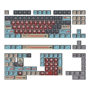 KEYTOK 고질라 메카 디자인 하이 프로파일 PBT 염료승화 아티산 키캡