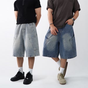 1+1 카고 남자7부청바지 버뮤다청반바지 남자데님버뮤다팬츠