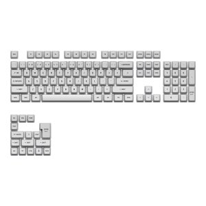 KEYTOK 블랙 화이트 디자인 하이 프로파일 PBT 염료승화 투광 키캡