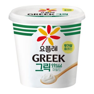빙그레 요플레 그릭요거트 무가당 마일드 플레인, 900g, 3개