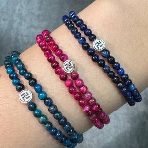 소원부적 호안석 108염주 금전운 재물운 불교 패션 팔찌