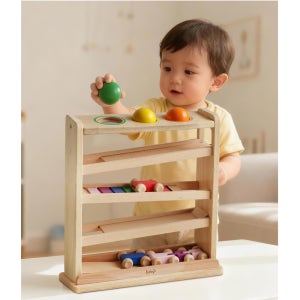 (예약구매) 몬테소리 슬라이딩 트래커 교구 유아 원목 가베 소근육 아이 장난감 자동차