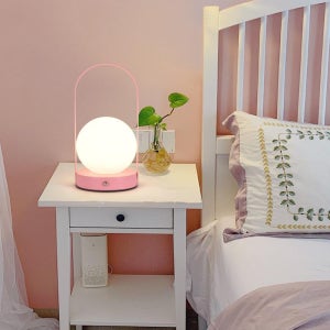 충전식 터치 테이블 램프 스탠드조명 포터블램프 테이블램프 손잡이등-베이지