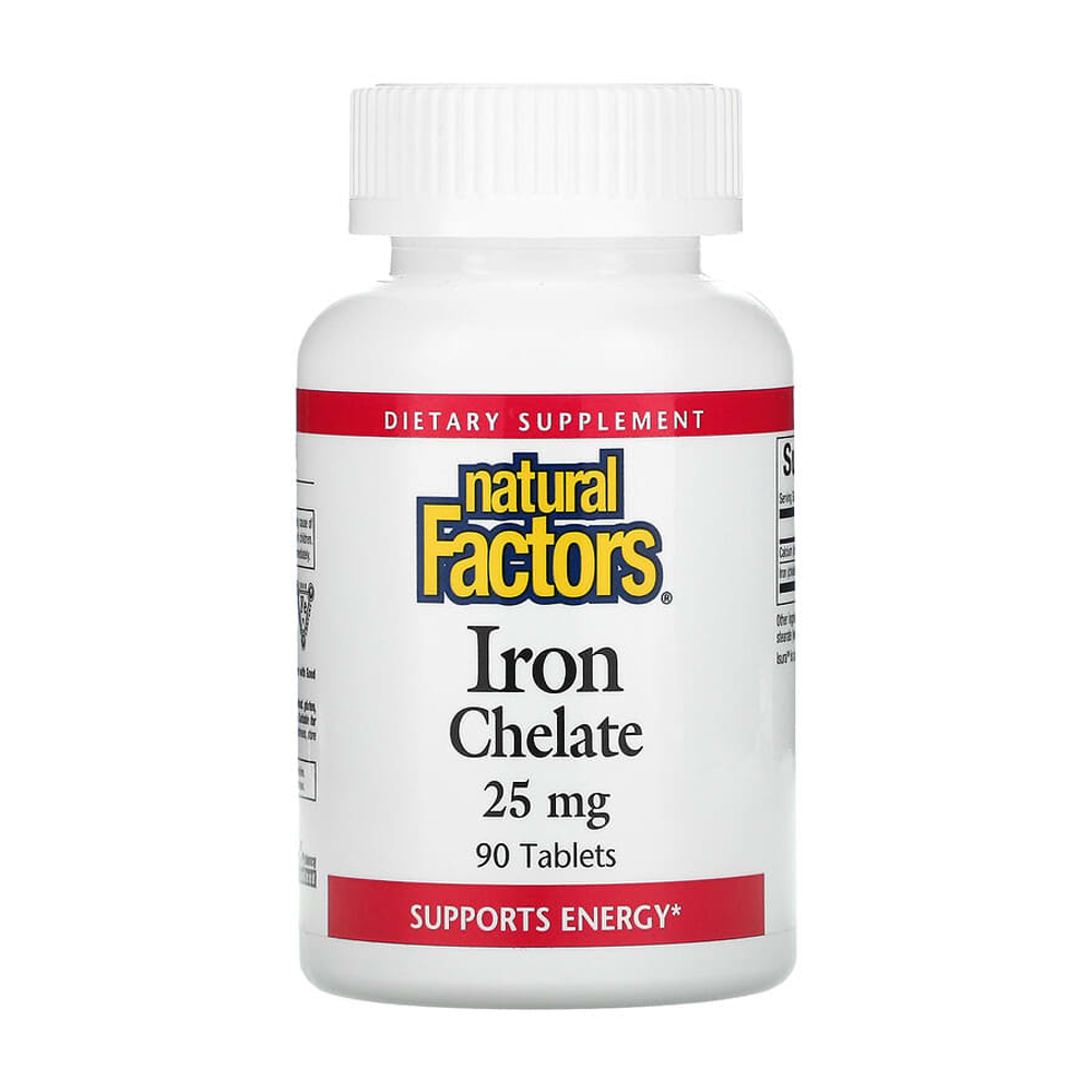 내추럴 팩터스 <b>아이언</b> 철분 <b>킬레이트 25mg</b> 90정 Iron