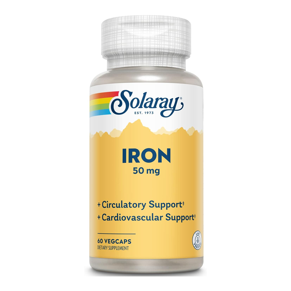 솔라레이 <b>아이언</b> 철분 <b>50mg</b> 60 베지캡슐 <b>Iron</b>