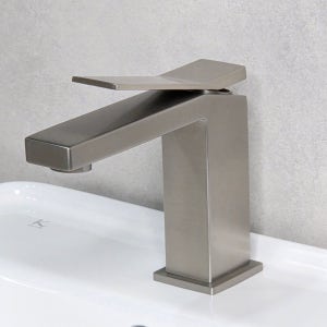 세면기 세면대 원홀수전 스텐무광 사각고급 화장실 욕실 수도꼭지 5001