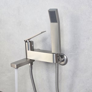 샤워기수전 스텐무광 사각고급 욕조 욕실 화장실 샤워기수전 수도꼭지 2005