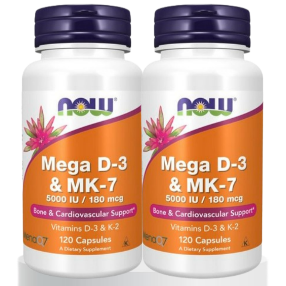 120캡슐 나우푸드 메가 비타민 d3 MK7 k2 5000IU 2개