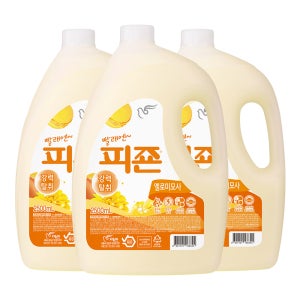 피죤 강력탈취 섬유유연제 용기 옐로미모사, 2.5L, 3개