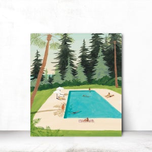 마지아갤러리 수영장 세트그림 카페 호텔 인테리어액자 캔버스 스윙풀 S 31x41cm