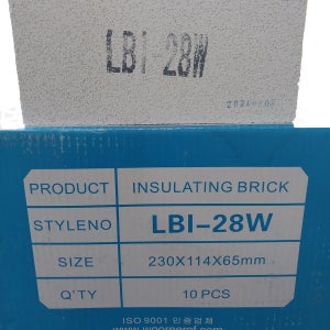 우리내화 내화단열벽돌 LBI-28W STD 1500도 10장 1박스