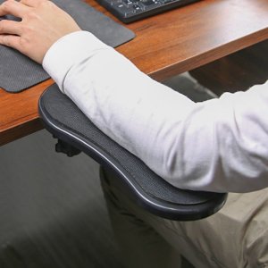 무타공 180도회전 책상 고정형 팔 거치대 컴퓨터 마우스 팔걸이 팔꿈치 받침대 패드 쿠션